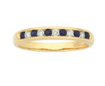 9ct Gold Sapphire and Diamond Ring_0