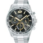 Silver Solar Analogue Watch Chronograph 100m_0