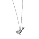 Silver Heart and Arrow Necklace_0