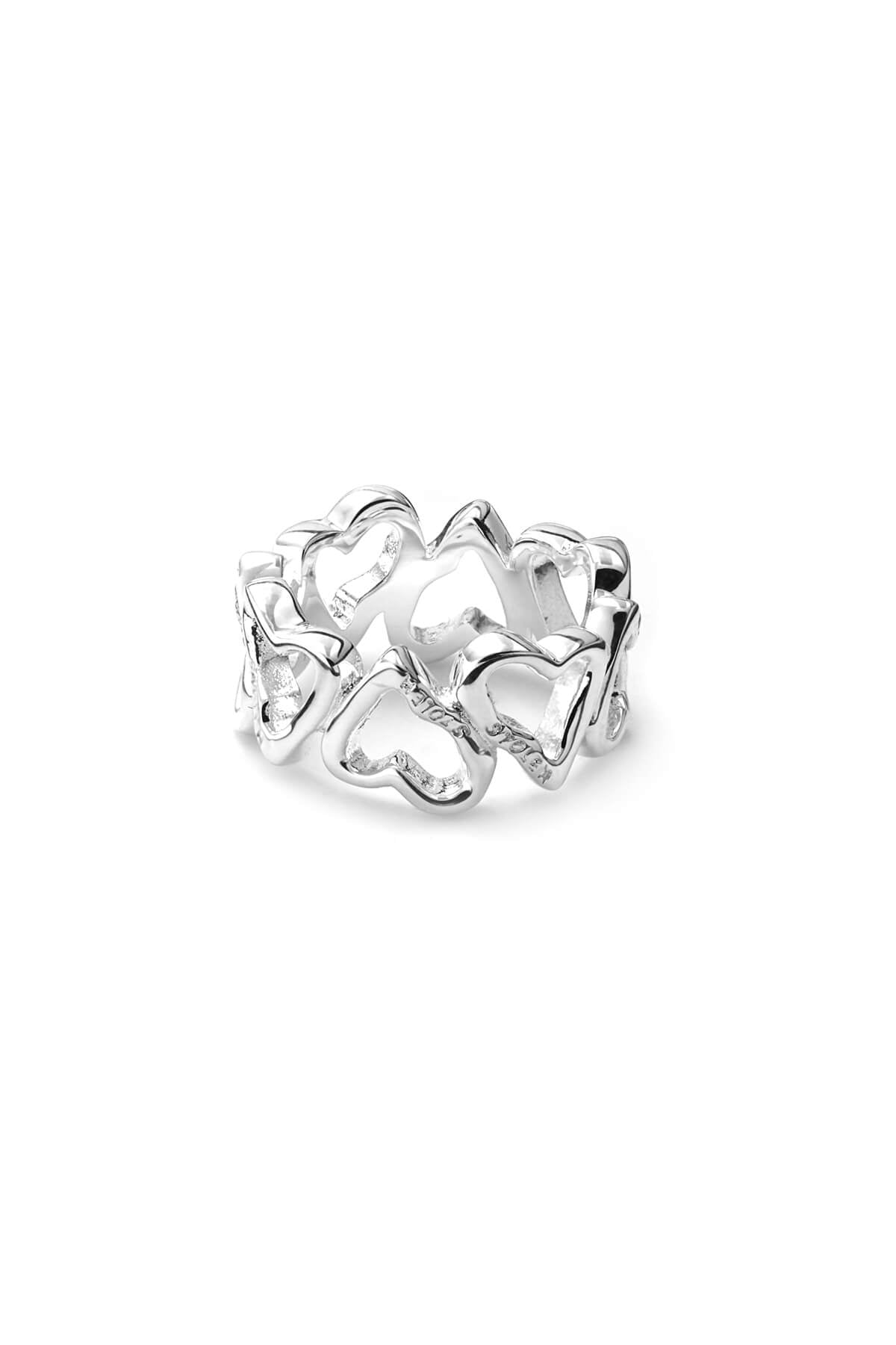Band of Melted Hearts Silver_0