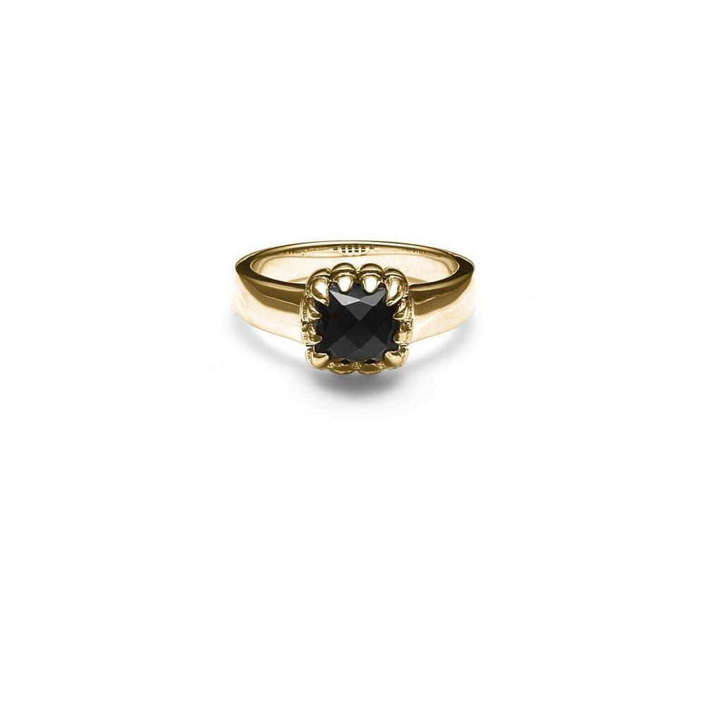 Stolen Girlfriends Club Gold Plated Onyx Baby Claw Ring_0