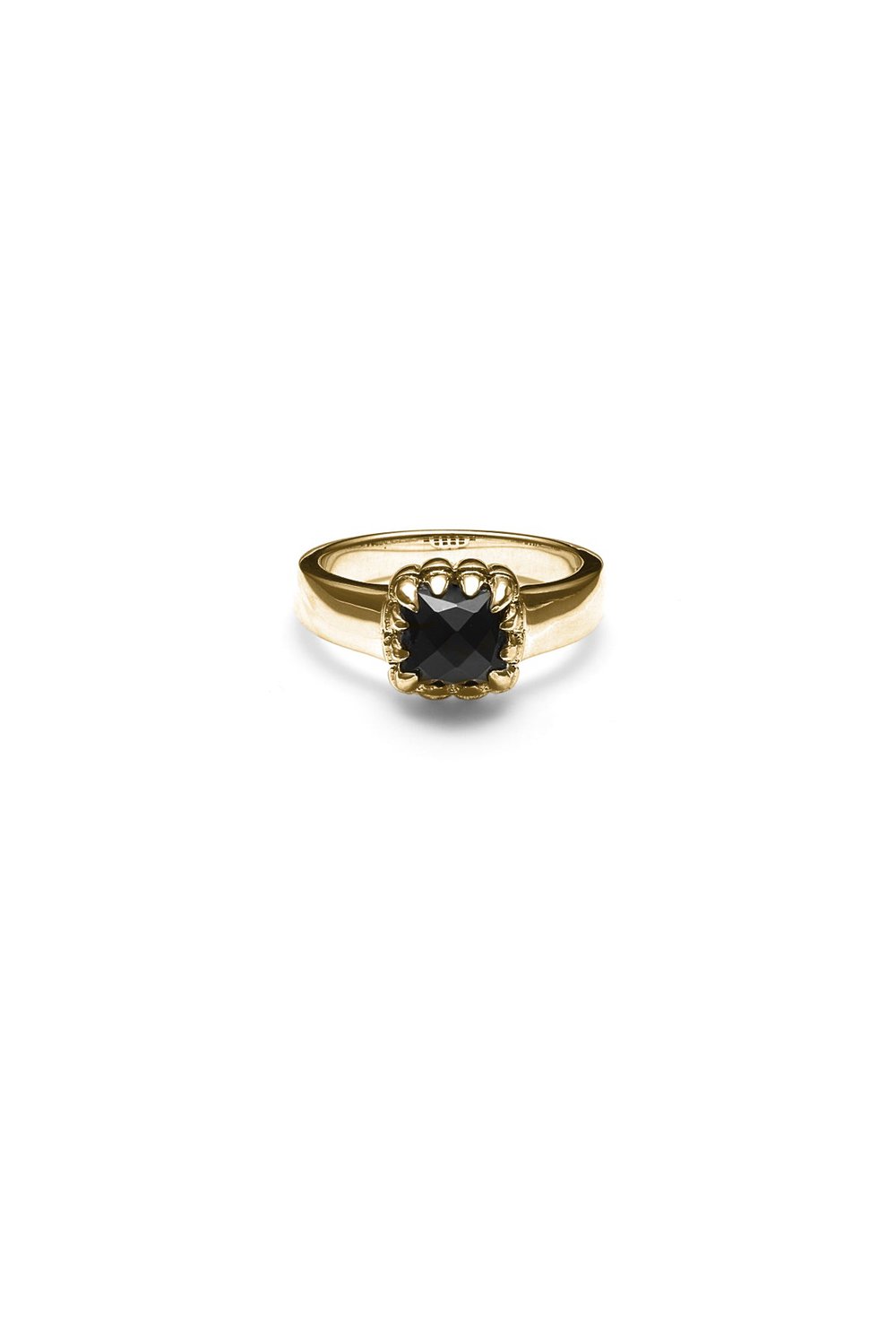 Stolen Girlfriends Club Gold Plated Onyx Baby Claw Ring_0