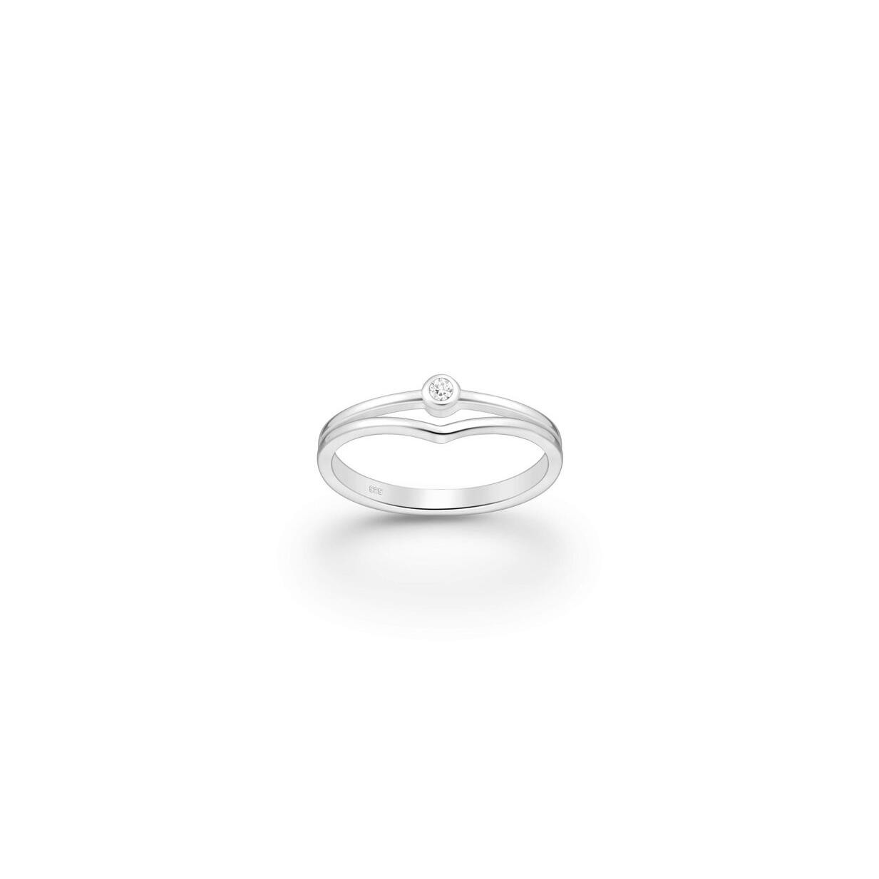 Silver CZ Split Band Ring_0