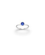 Silver blue cz solitaire ring_0
