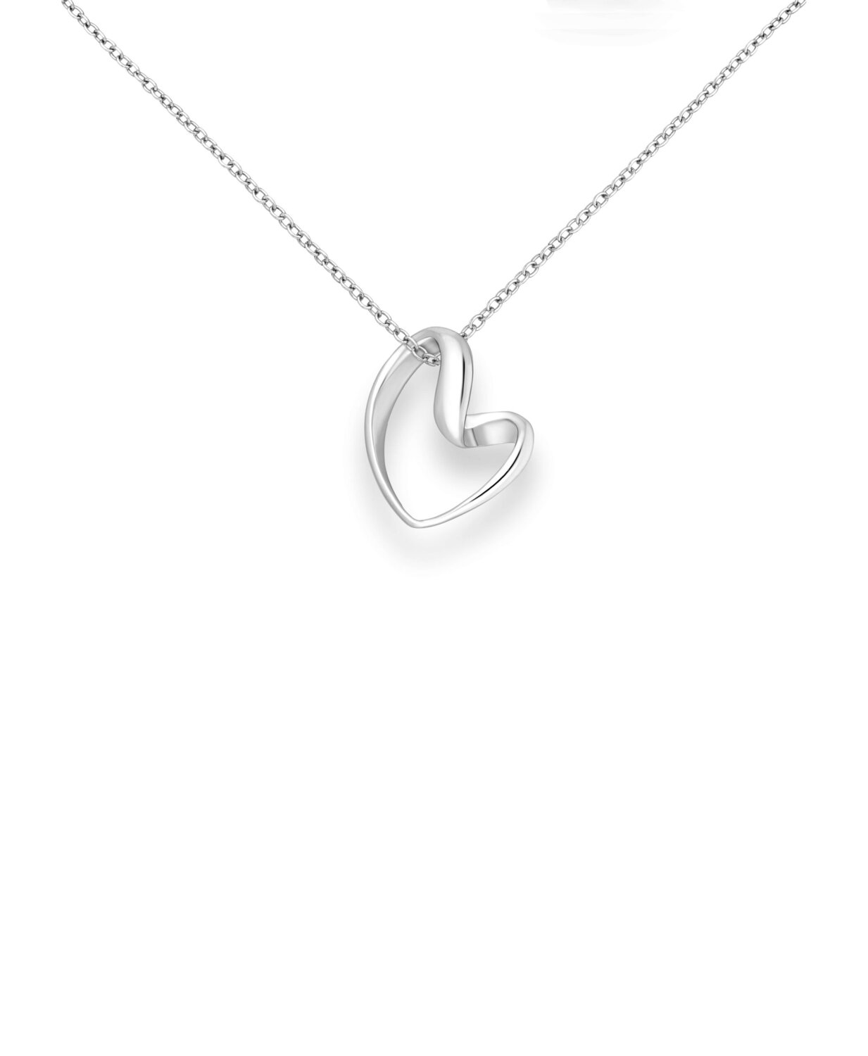 Twisted Heart Silver Ball Bracelet