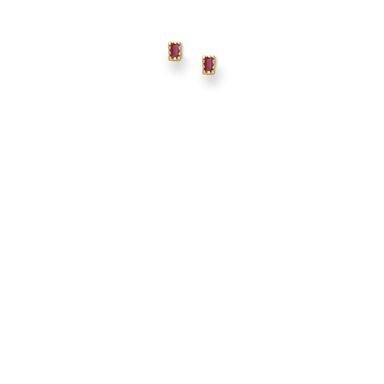 Gold plated Red Studs_0