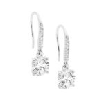 Silver CZ Drop Earrings_0