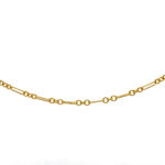 9ct Yellow Gold Silver Filled Fancy Paperclip Chain 45cm_0