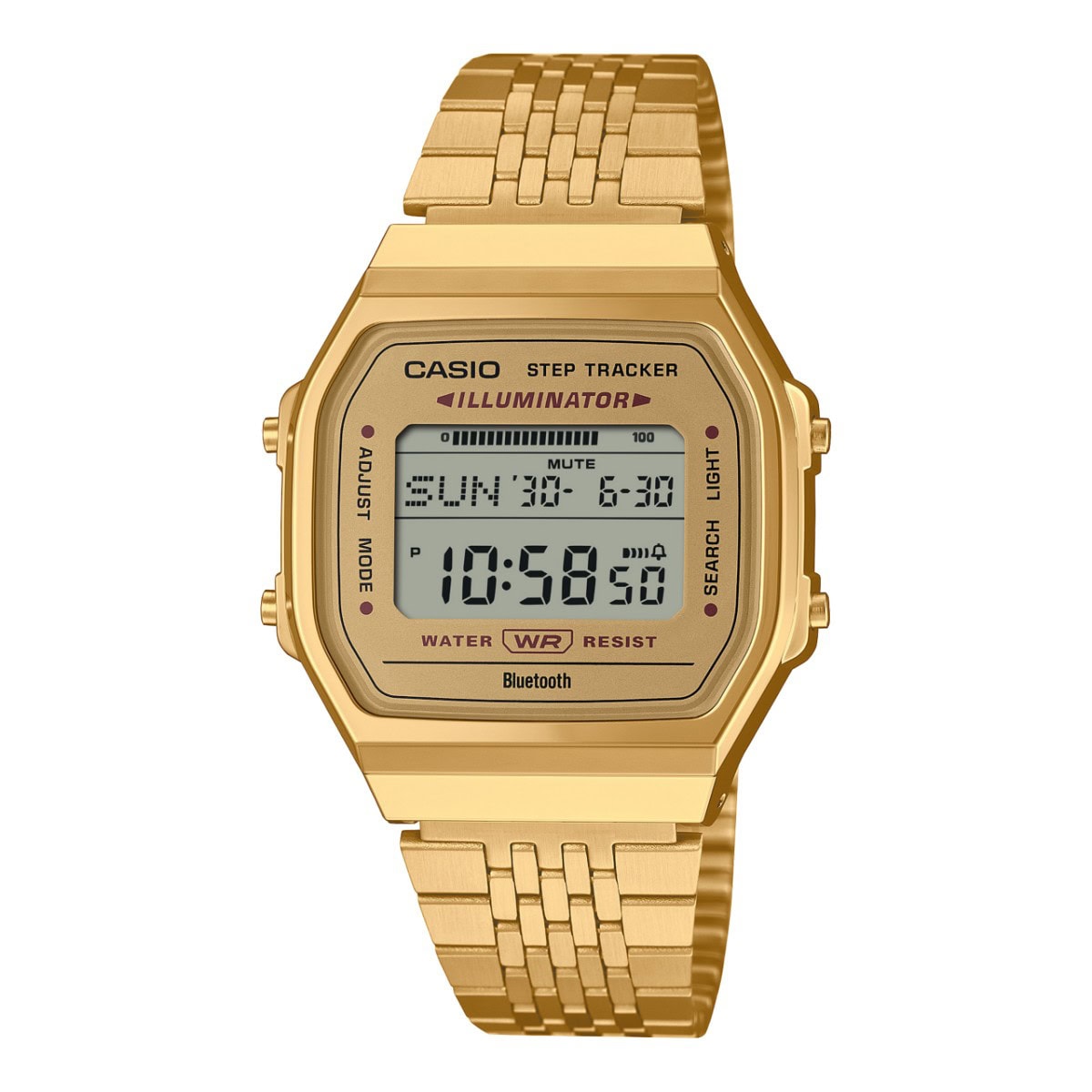 Casio Vintage Digital Gold Watch Bluetooth Step Tracker_0