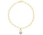 Gold Bracelet with Diamond set Charm_0