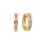 9ct Gold Diamond Huggies_0