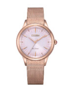 Citizen Ladies Rose Gold and Pink Analgue Watch 50m_0