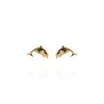 Evolve Gold Plated Mini Dolphin Studs_0