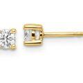 Gold Solitaire Lab Grown Diamond Studs_0