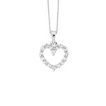 Silver Heart CZ Pendant_0