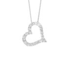 Silver Open Heart cz Pendant_0
