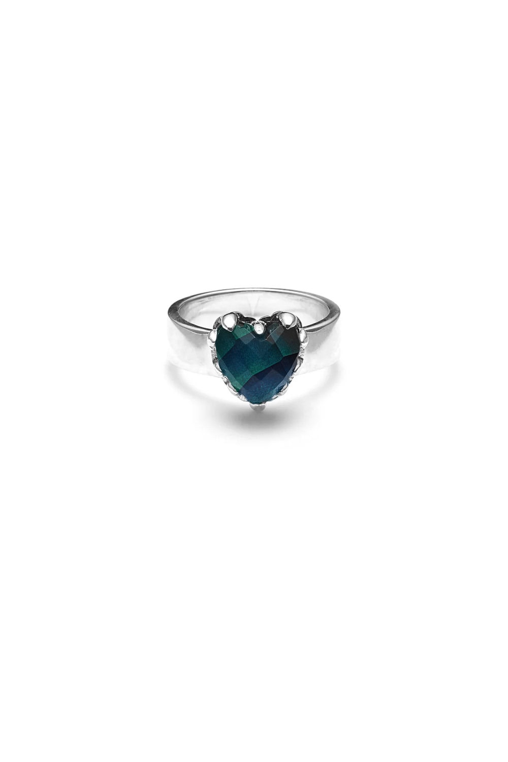 Moodstone Silver Love Claw Ring_0