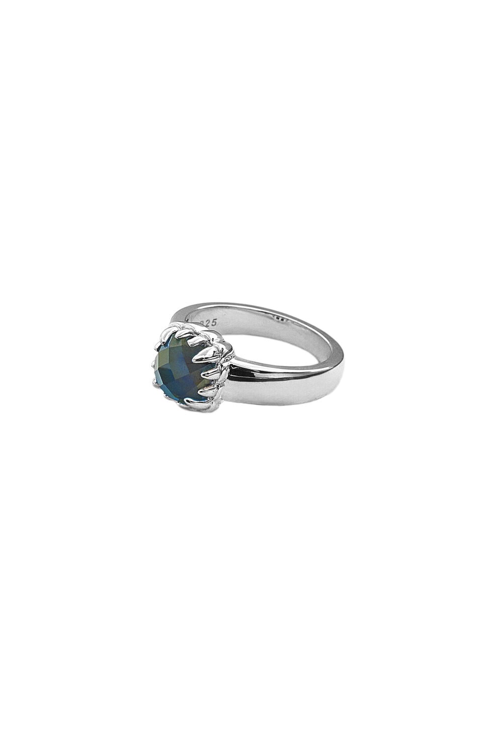 Moodstone Silver Baby Claw Ring_0