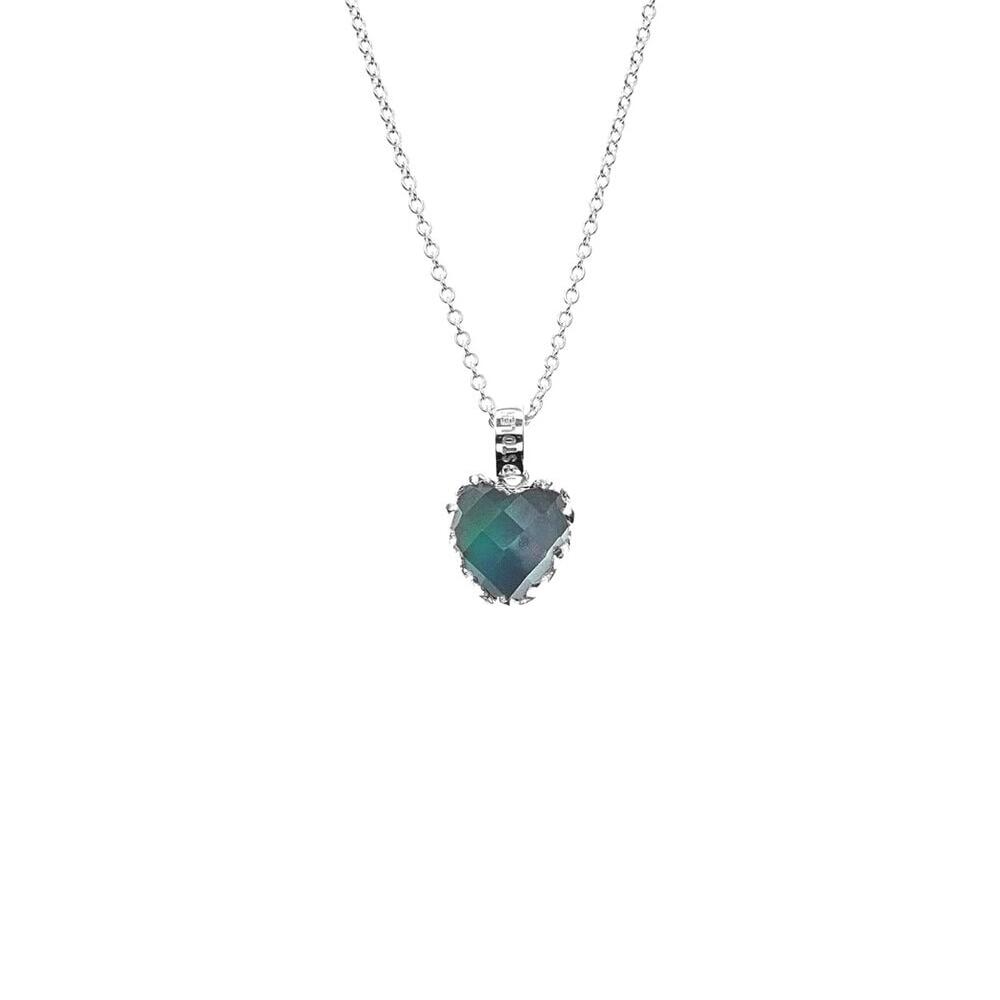 Moodstone Love Claw Necklace Silver_0