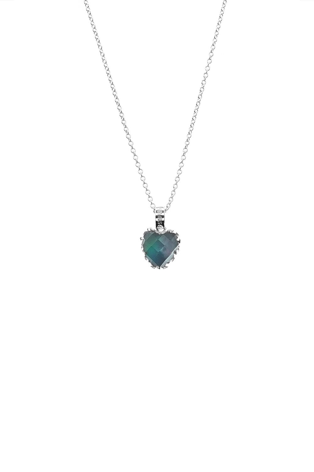 Moodstone Love Claw Necklace Silver_0