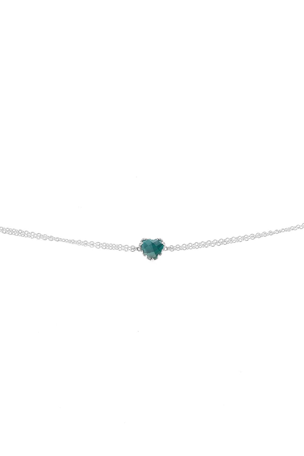 Moodstone Love Claw Bracelet Silver_0