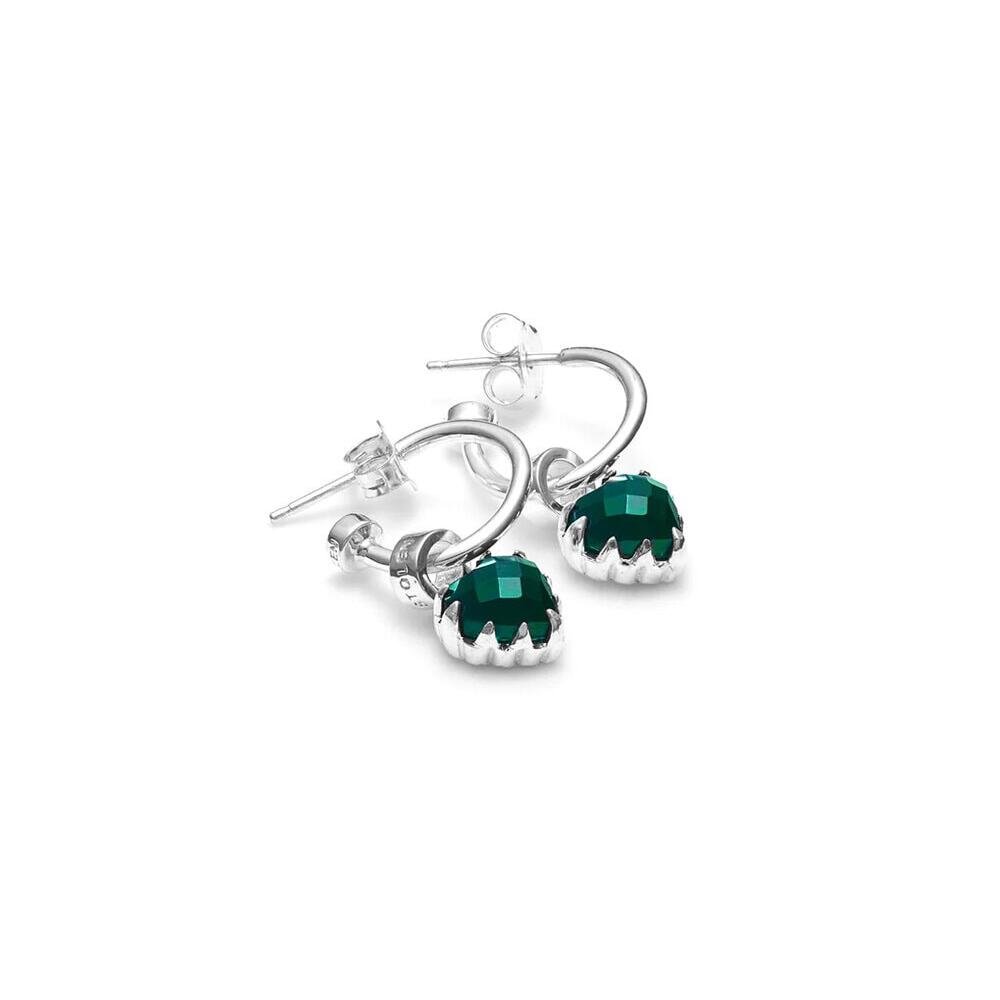Moodstone Silver Love Anchor Earrings_0