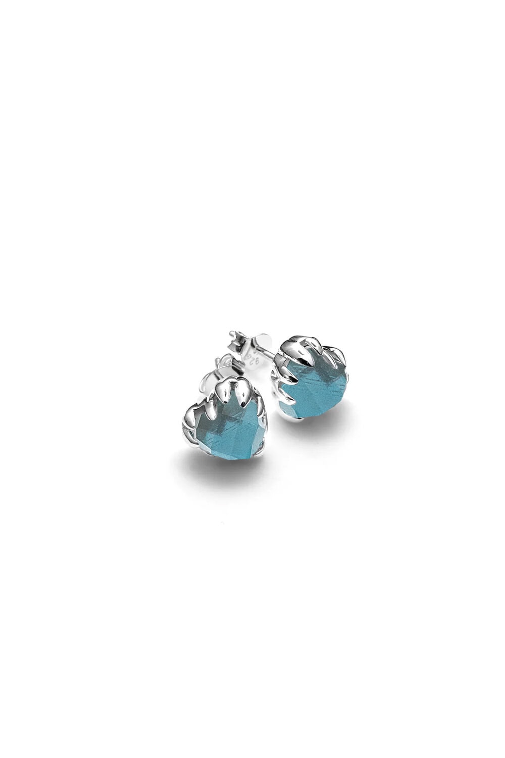 Moodstone Love Claw Earrings Silver_0