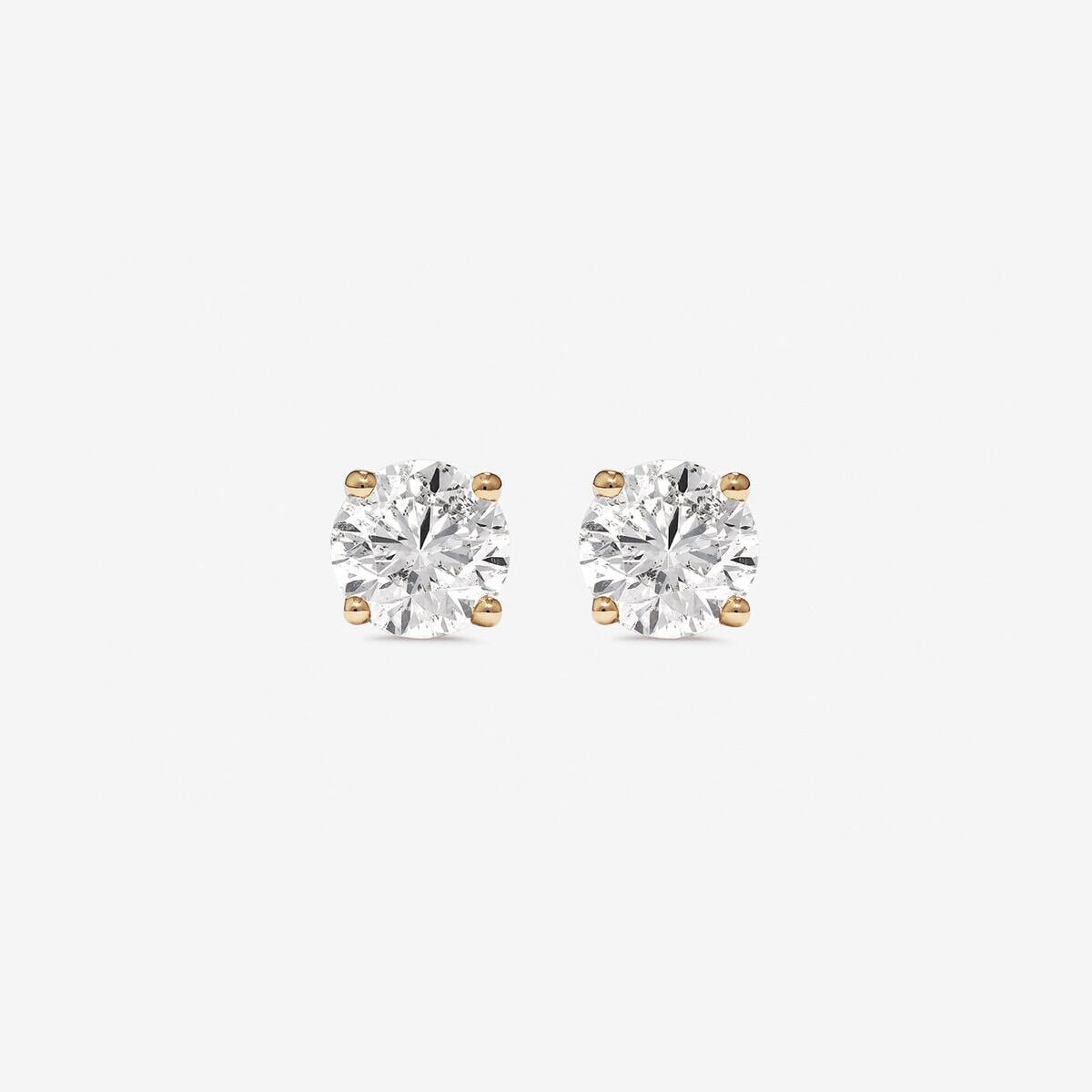 9ct Yellow Gold 2ct Lab Grown Diamond Studs_0