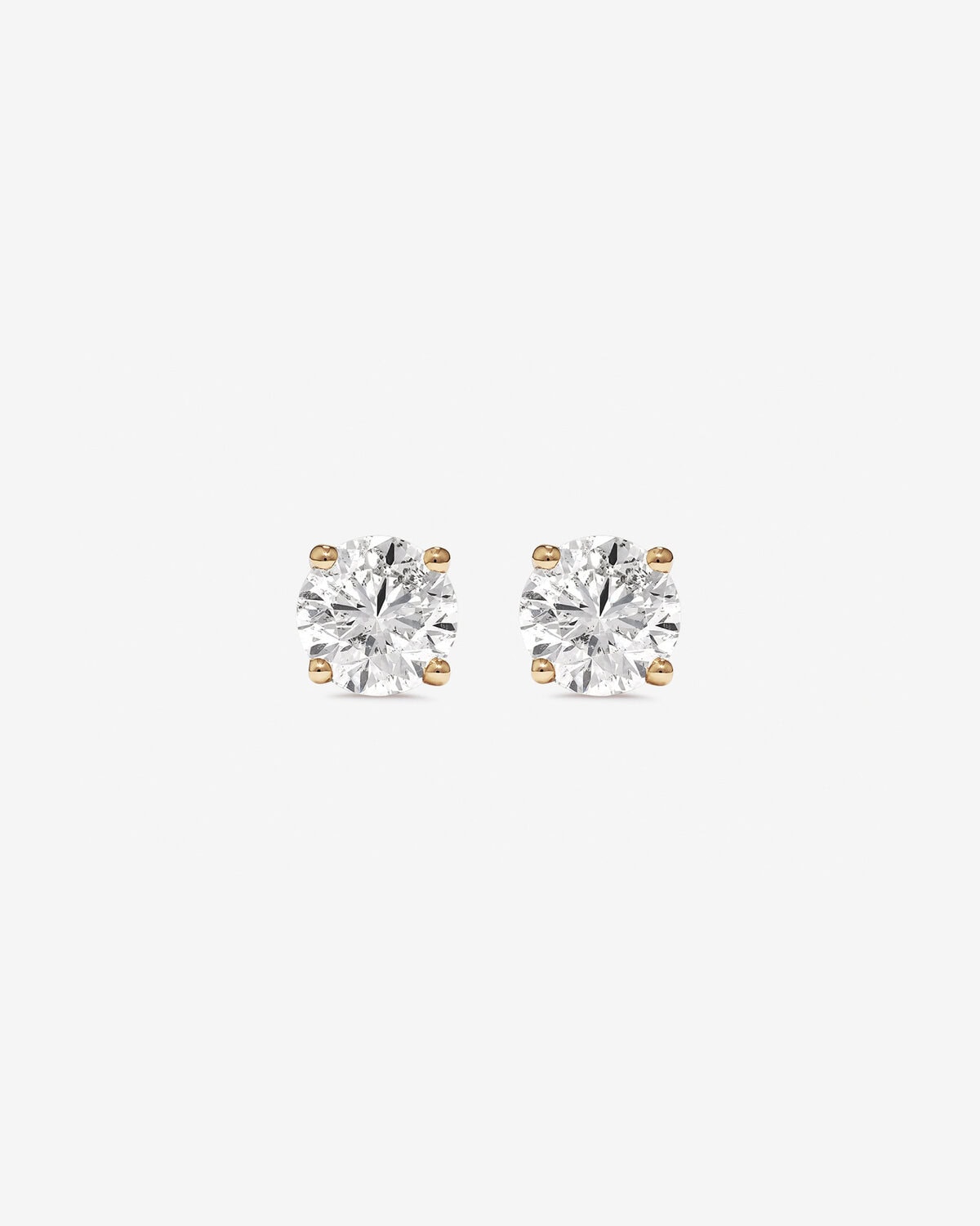 9ct Yellow Gold 2ct Lab Grown Diamond Studs_0