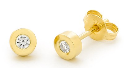 9ct Diamond Stud Earrings_0