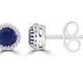 White Gold and Sapphire Studs_0