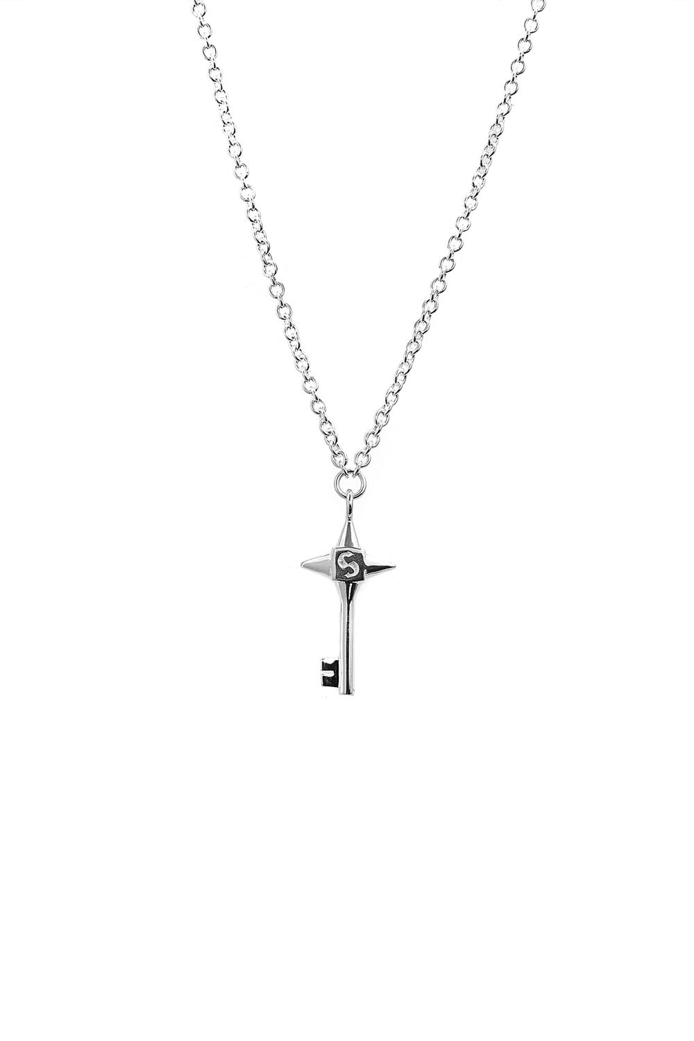 Love Key Necklace Sterling Silver_0