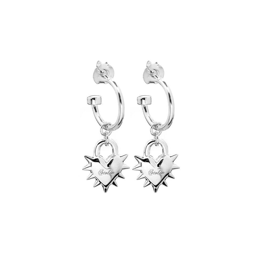 Love Locket Earrings Silver_0