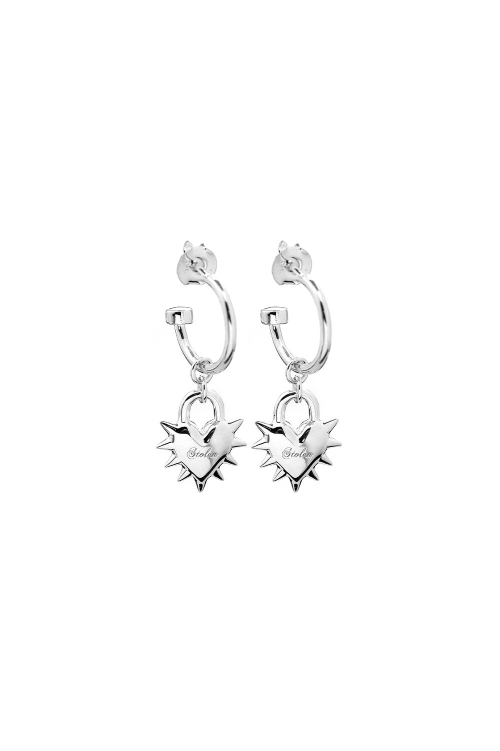 Love Locket Earrings Silver_0
