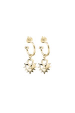 Gold Plated Love Locket Anchor Earrings_0