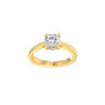 9ct Yellow Gold 1.0ct Lab Diamond Solitaire Ring_0