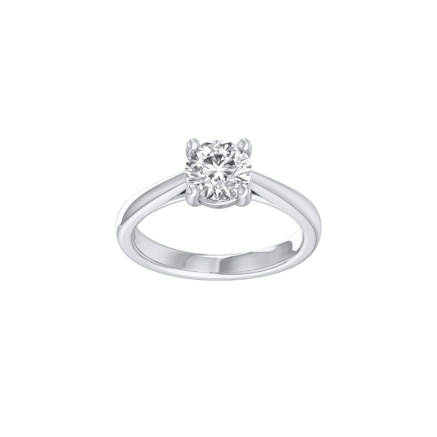 9ct White Gold Lab Grown Diamond Solitaire Ring 1.0ct_0