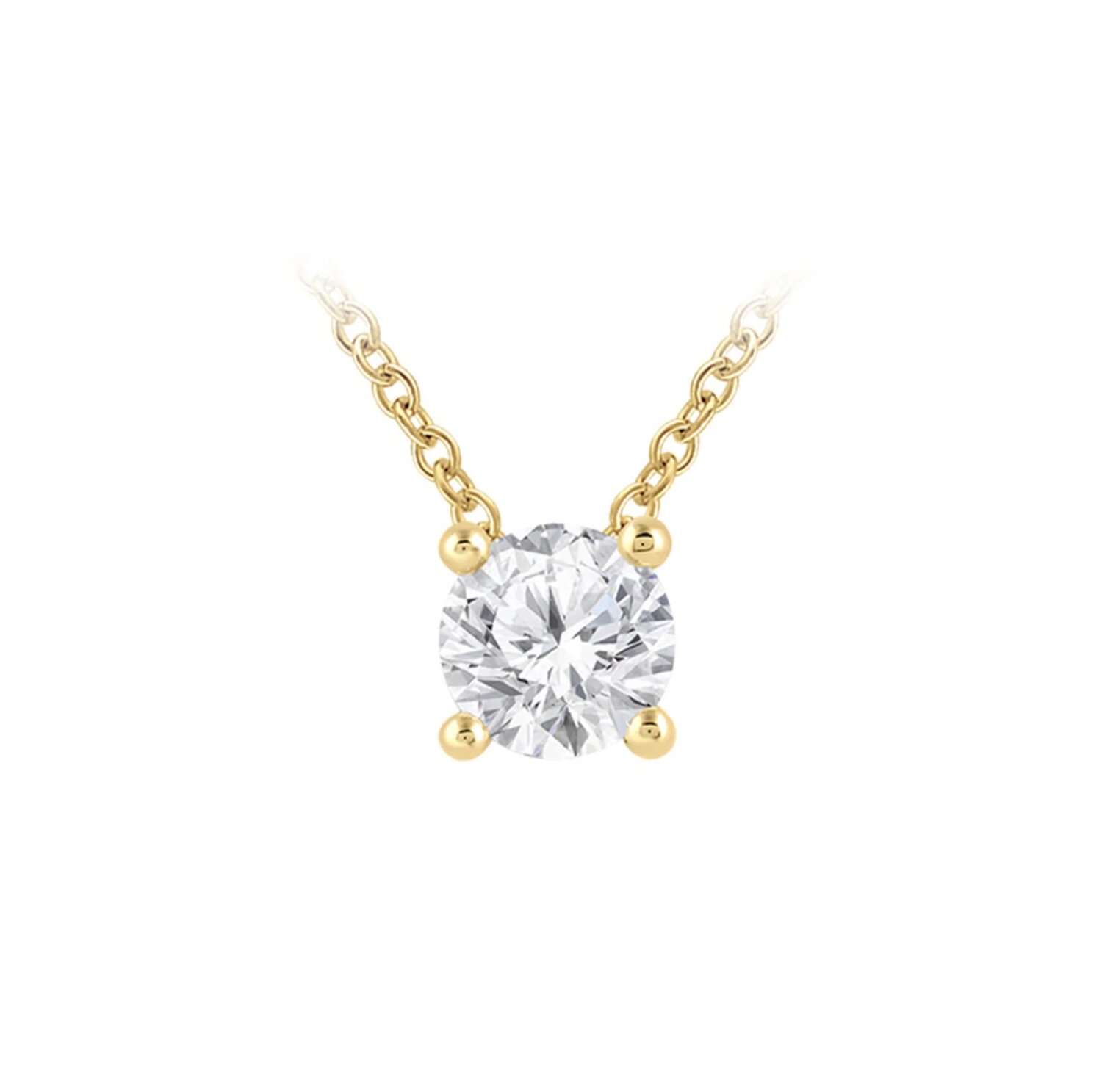 9ct Gold 1.0ct Lab Diamond Necklace_0