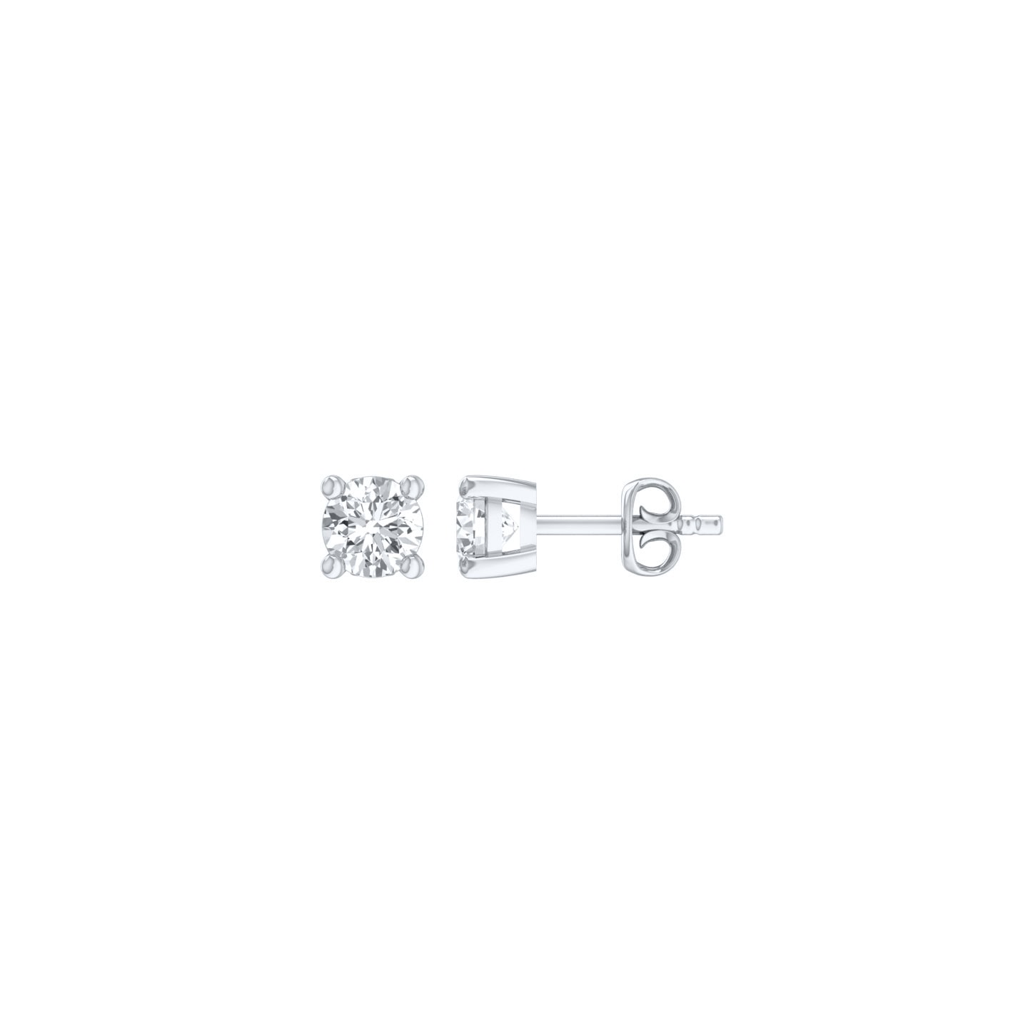 9ct White Gold Lab Grown Diamond Stud Earrings 0.50ct TDW_0
