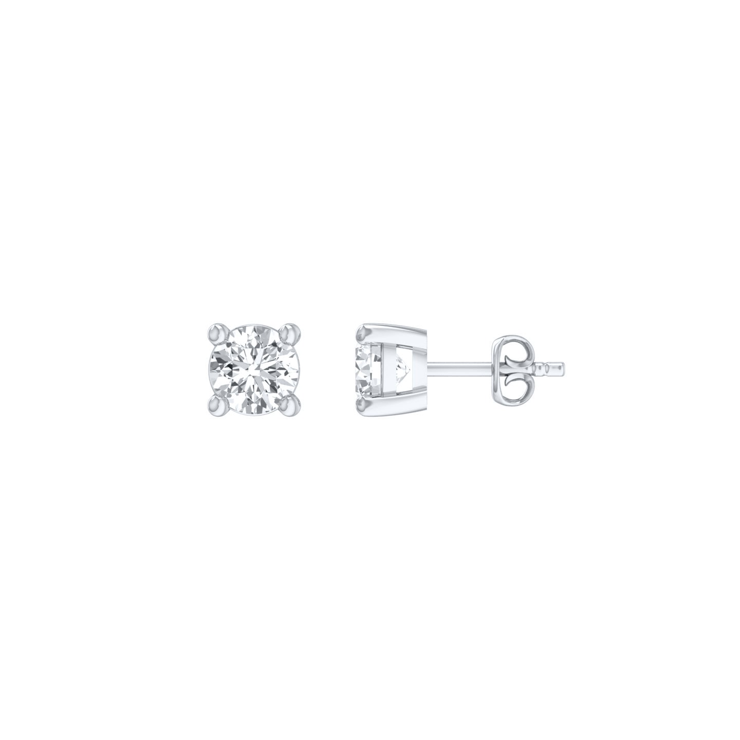 9ct White Gold 1.0ct TDW Lab Diamond Studs_0