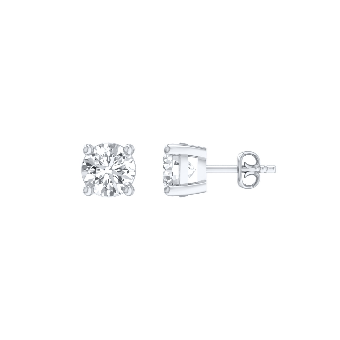 9ct White Gold 2.0ct TDW Lab Diamond Studs_0