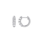 9ct White Gold Claw Set Lab Diamond Hoop Earrings_0