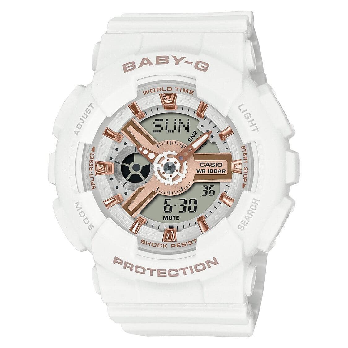 Baby-G Duo White and Rose Gold Watch 100m_0