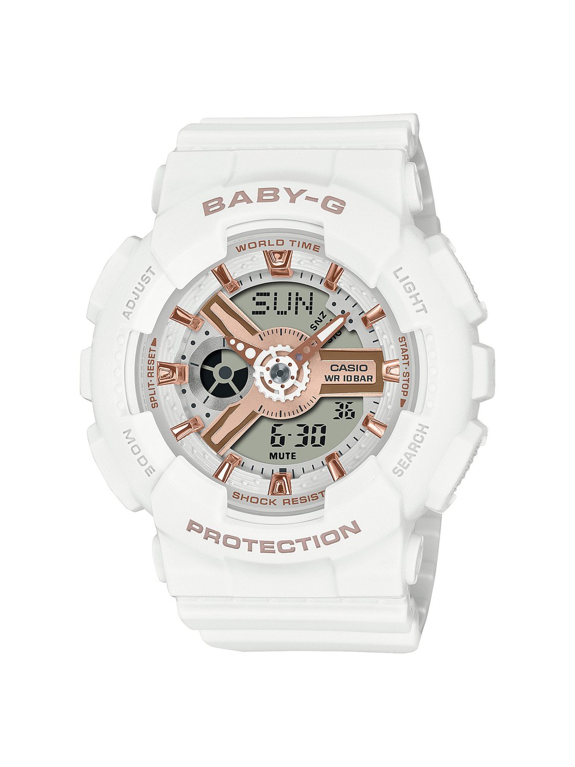 Baby-G Duo White and Rose Gold Watch 100m_0