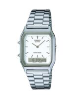 Dress Duo Silver tone WR with Alarm Metal Band - White face_0
