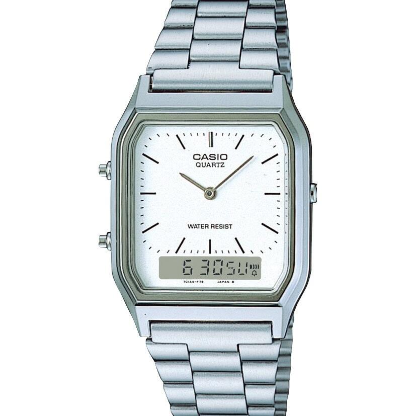 Dress Duo Silver tone WR with Alarm Metal Band - White face_0