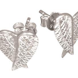 Silver Angel Wing Studs_0