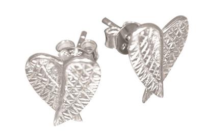 Silver Angel Wing Studs_0