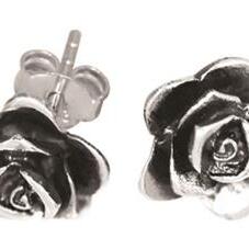 Oxisides Silver Rose Studs_0