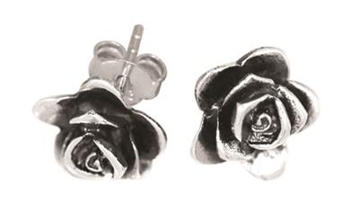 Oxisides Silver Rose Studs_0